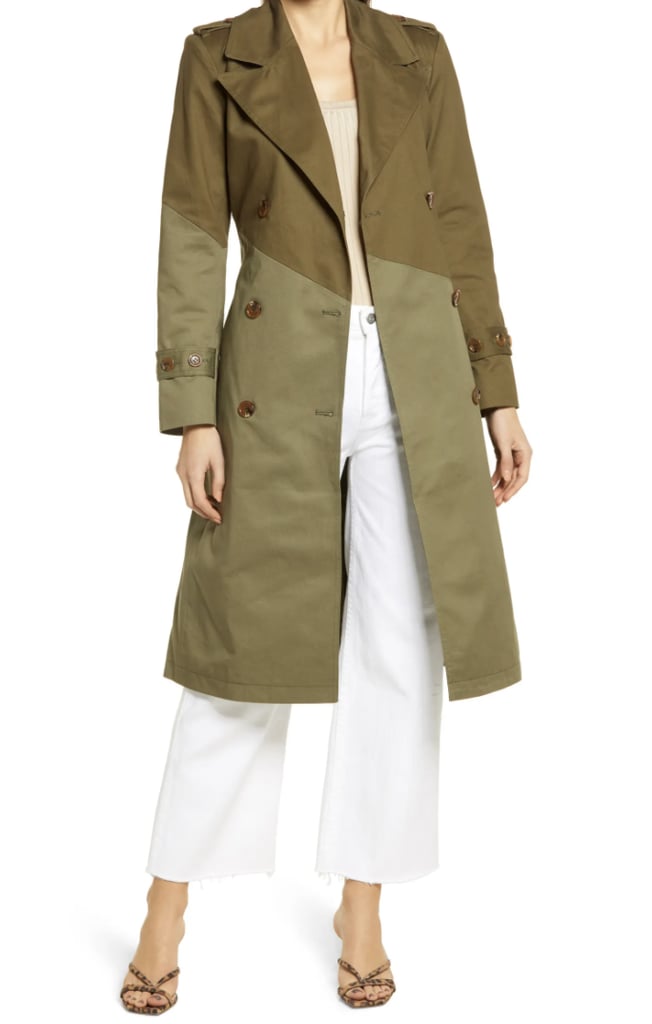 Nordstrom Pieced Colorblock Trench Coat | Best Spring Coats | POPSUGAR ...