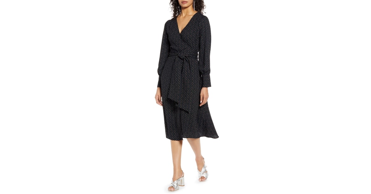 Halogen Long-Sleeve Wrap Midi Dress | Best Nordstrom Clothes on Sale ...