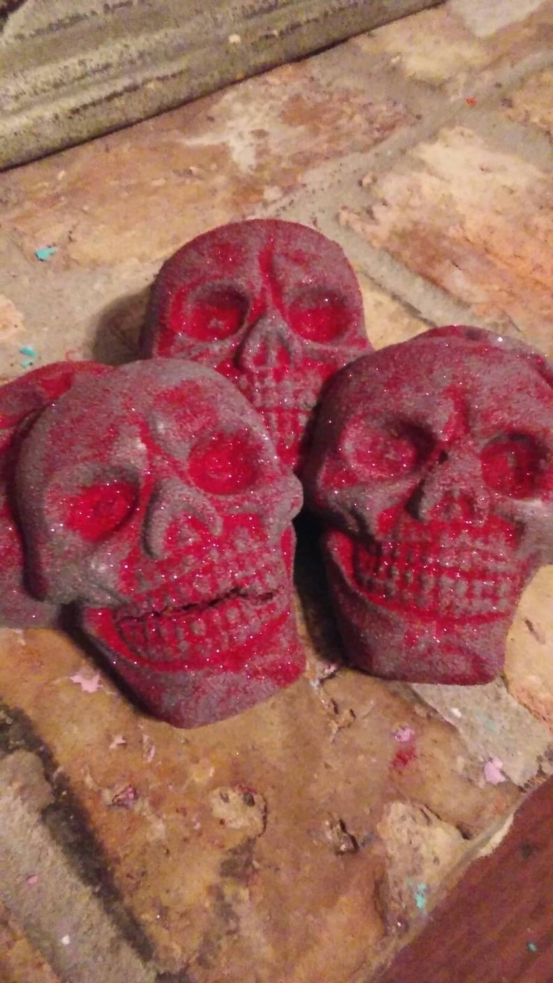 Glittery Red Skull Bath Bomb