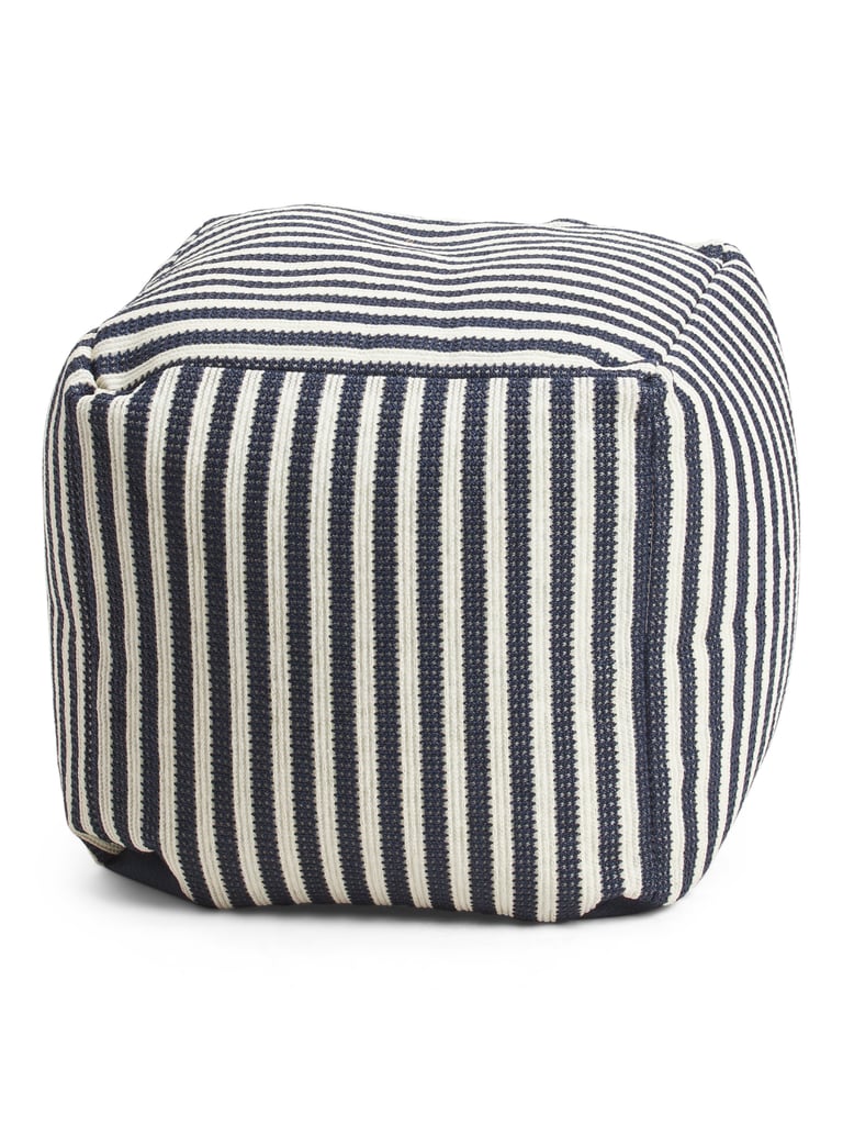 Indoor and Outdoor Stripe Pouf