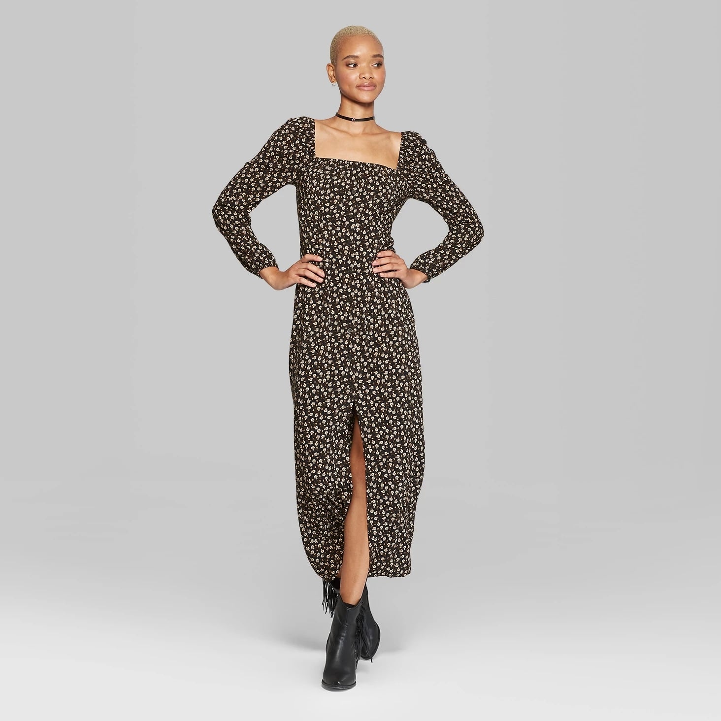 Long button down maxi dress on sale