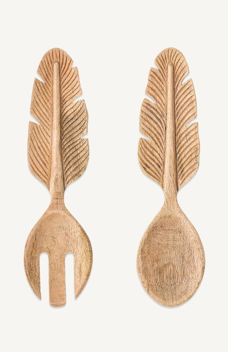 Effortless Composition Leaf Salad Servers