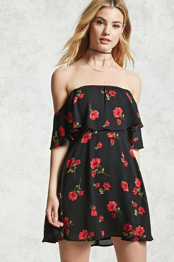 Forever 21 Off-the-Shoulder Poppy Dress | Summer Dresses From Forever ...