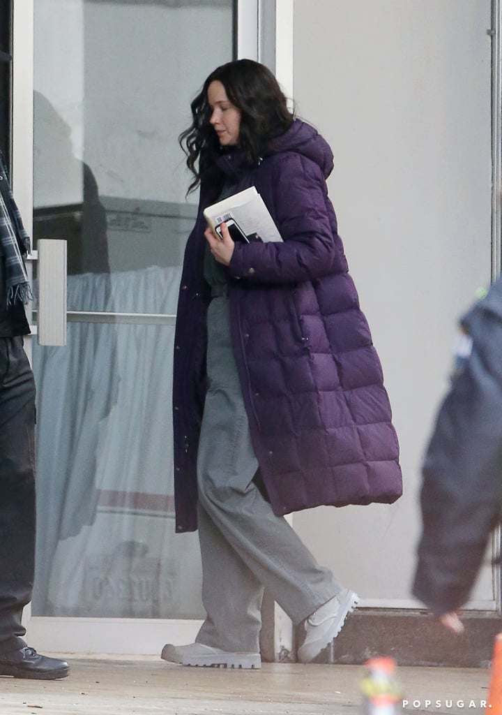 Jennifer Lawrence on the Set of Hunger Games Mockingjay