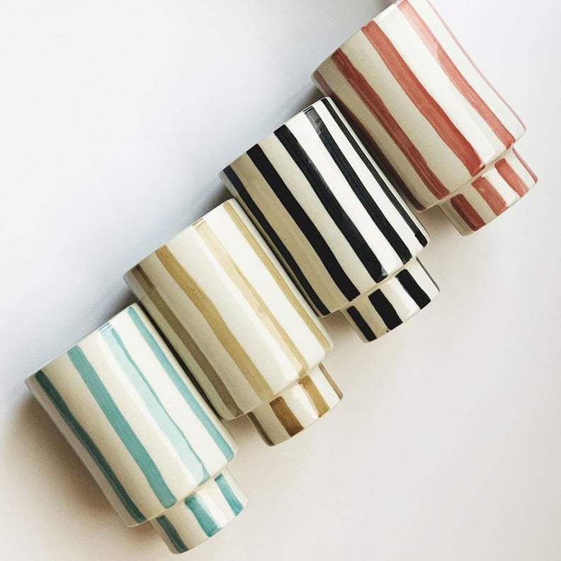 Jungalow Kaya Striped Ceramic Cups by Justina Blakeney