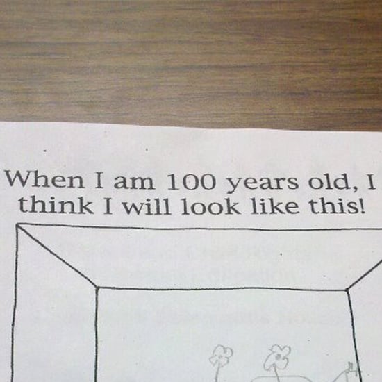 Boy's Homework Answer to What He Will Look Like at 100
