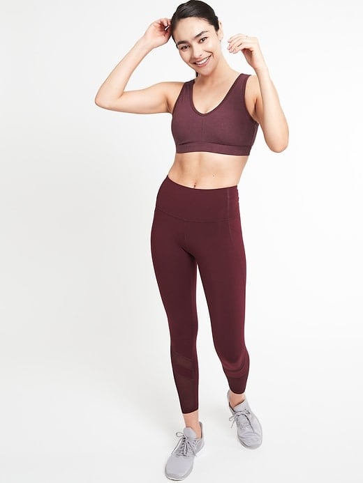 Old Navy High-Waisted Elevate Side-Pocket Mesh-Trim 7/8-Length Compression  Leggings, 27 Cute Workout Clothes to Grab When You're Bored of Basic Black  Pieces
