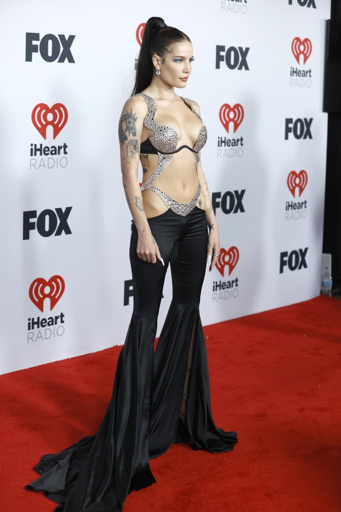 Halsey's Crystal Andres Sarda Jumpsuit at iHeartRadio Awards
