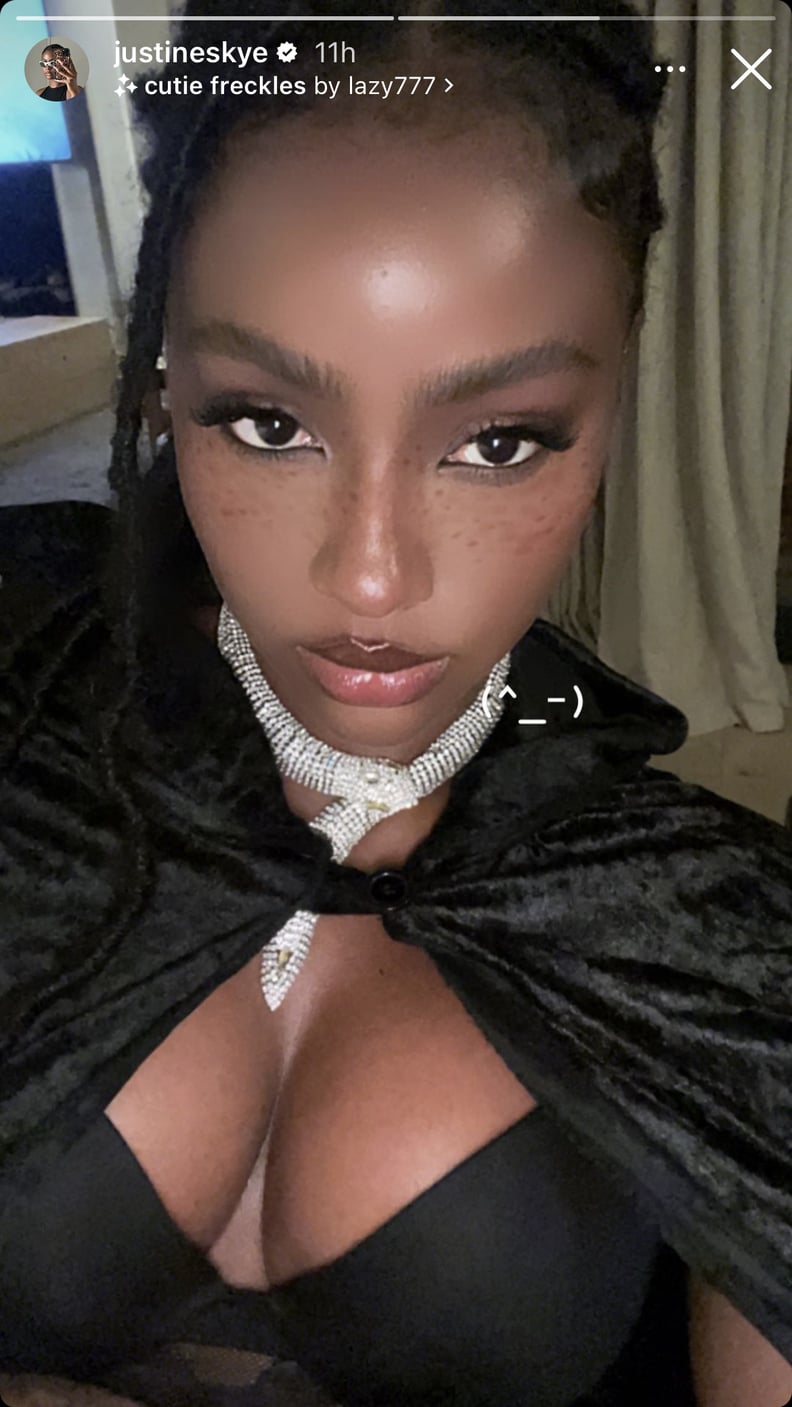 Justine Skye's Lace Teddy at Doja Cat's Birthday Party