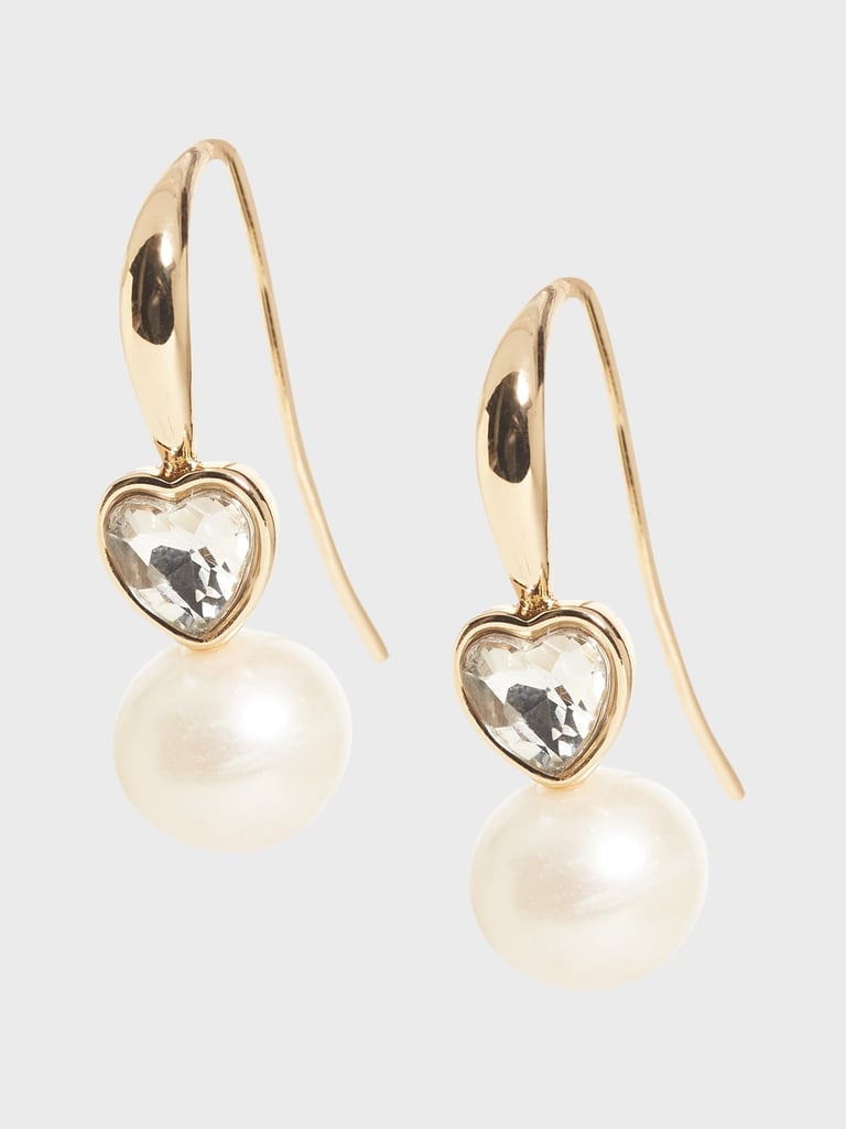 Banana Republic Freshwater Pearl Heart Earrings