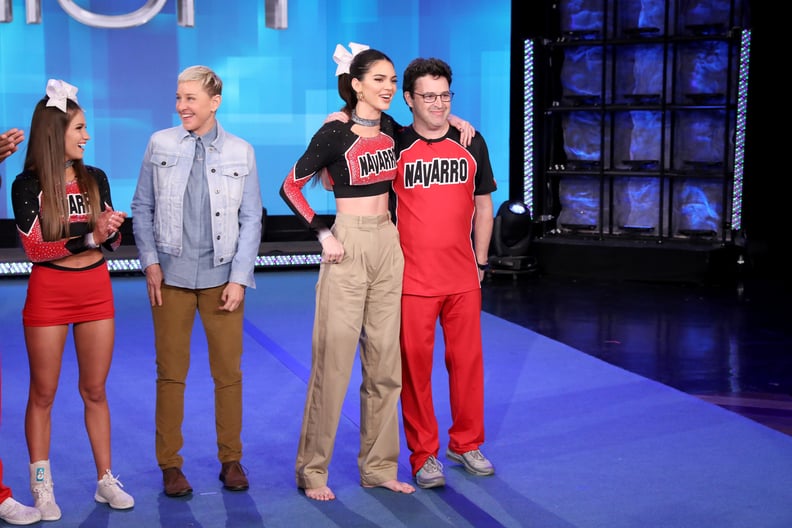 Kendall Jenner on The Ellen DeGeneres Show in a Navarro Cheer Crop Top