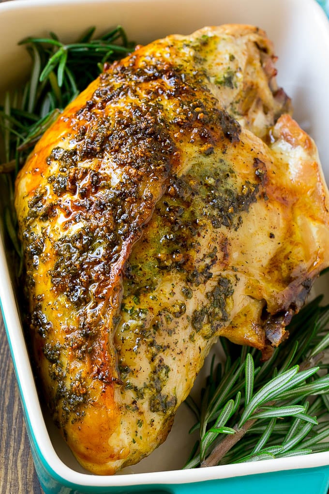 Roasted Turkey With Garlic and Herbs