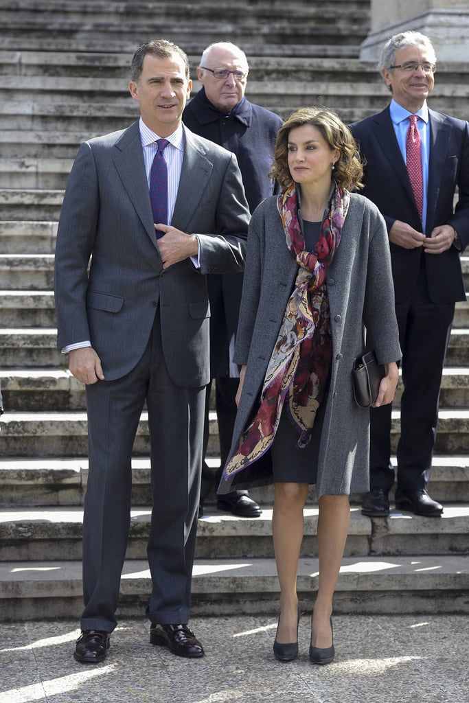 King Felipe and Queen Letizia at the opening of the "Miguel de Cervantes: de la Vida Al Mito" exhibition.