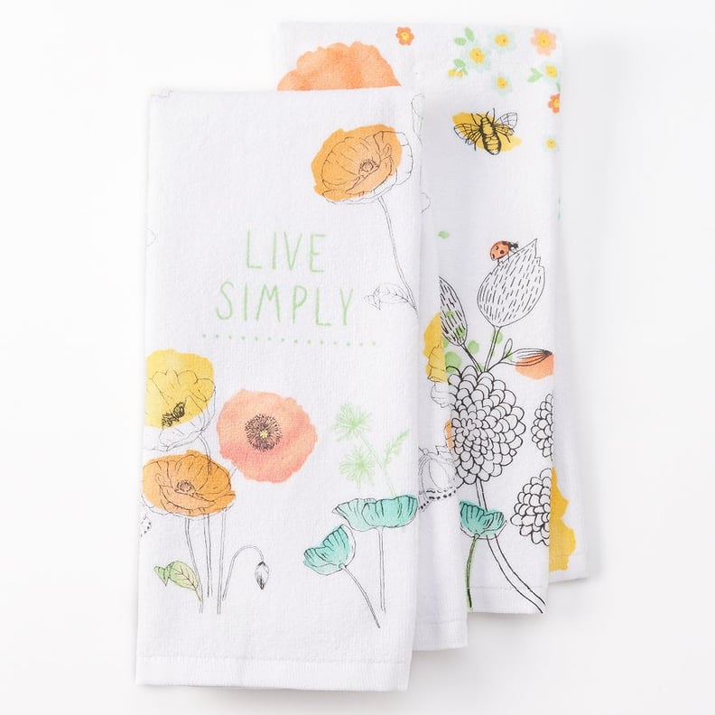 Celebrate Spring Together "Live Simply" 2-pc. Kitchen Towel Set