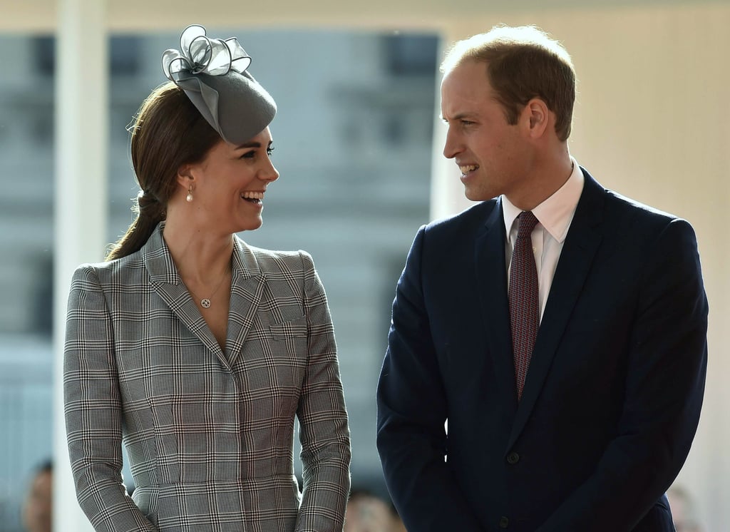 The couple shared a laugh during a ceremonial welcome for the President of Singapore in 2014.