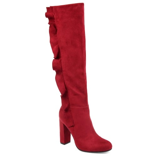 Journee Collection Vivian Ruffled Knee-High Boots