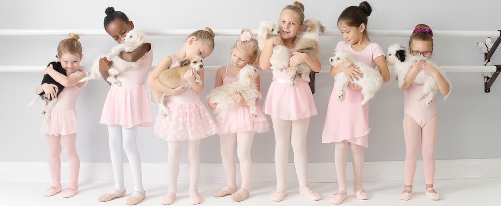 We Don't Know What Part of This Photo Shoot Is Cuter — the Tiny Ballerinas or the Puppies