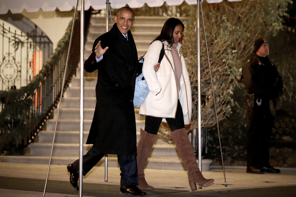 The Obamas Left the White House in Their Winter Outerwear