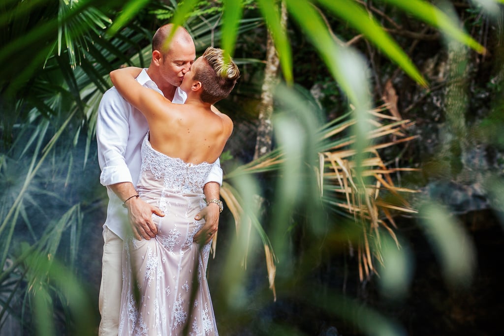 Underwater Trash-the-Wedding-Dress Shoot