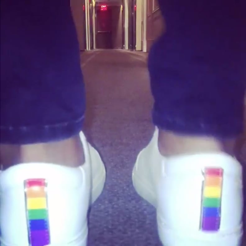 Kerry Washington s Kenneth Cole Pride Sneakers POPSUGAR Fashion