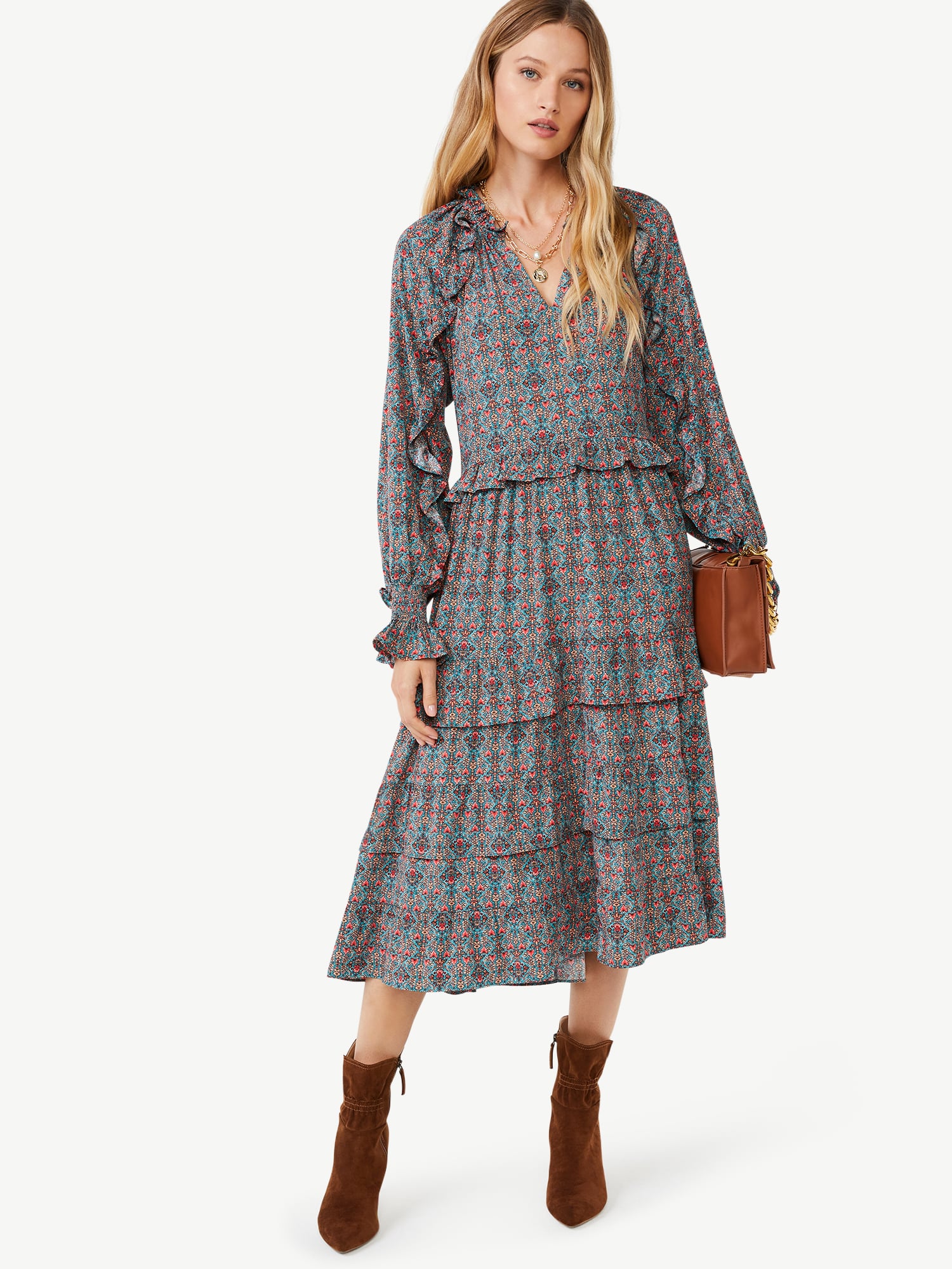 Ladies tiered deals dresses uk