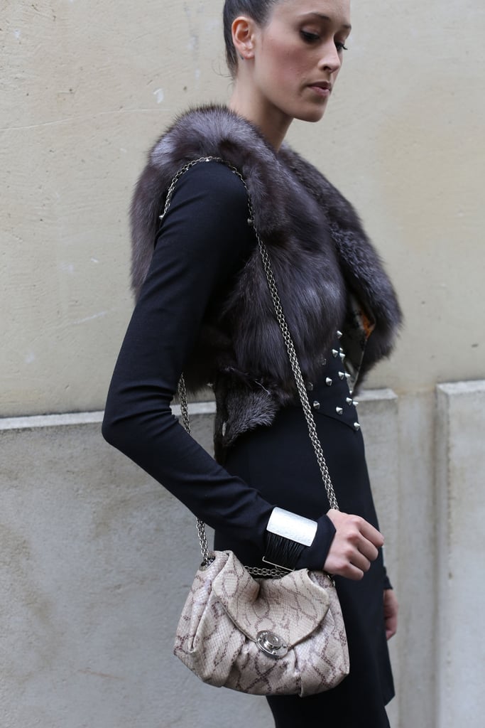 Snake-print and fur gave this LBD a touch of the exotic — and | Best ...