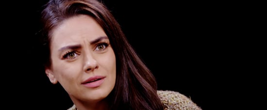 Mila Kunis Fact-Checks Ashton Kutcher's Old Hot Ones Video