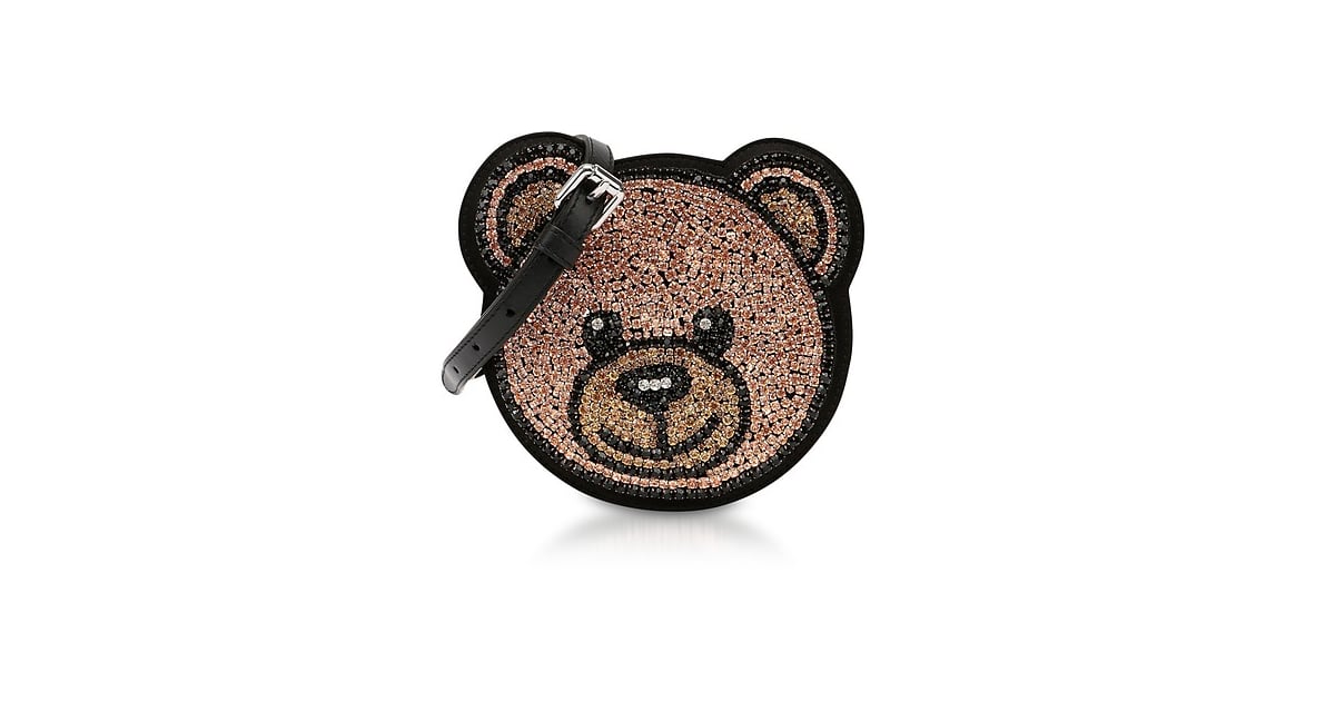 Moschino Teddy Bear Crystals Round Crossbody Bag, Gigi Hadid Styled Her  Sexy White Suit With the Cutest Little Bag Known to Mankind