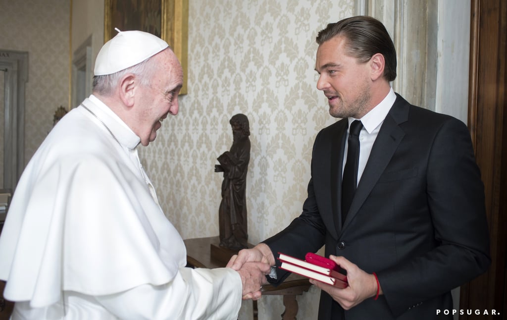 Leonardo DiCaprio Meets Pope Francis January 2016