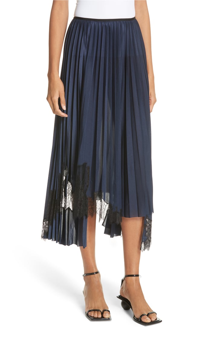 Helmut Lang Pleated Lace Inset Skirt | New Nordstrom Clothes August ...