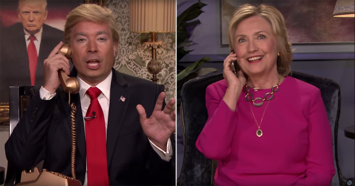 Hillary Clinton Donald Trump Phone Call on Jimmy Fallon | PS Celebrity