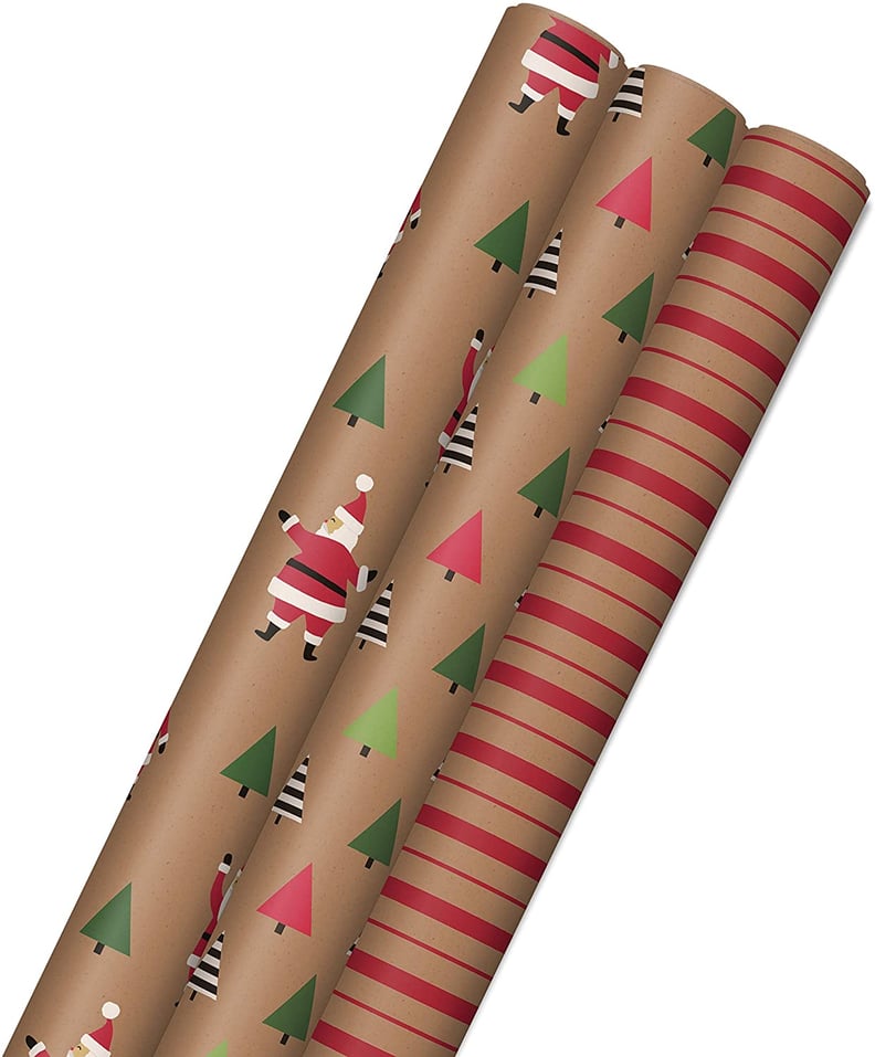 Hallmark Sustainable Christmas Wrapping Paper With Cut Lines on Reverse