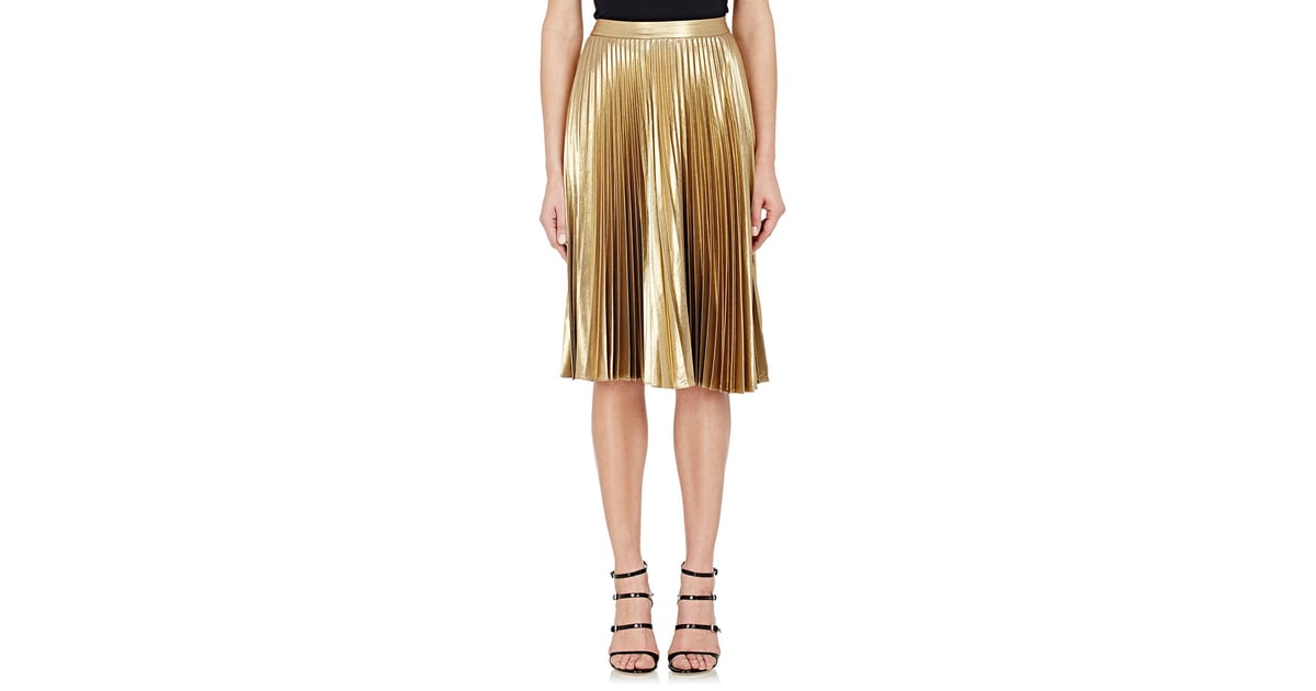 A.L.C. Women's Gates Pleated Skirt-Gold ($595) | Pleated Fashion Trend