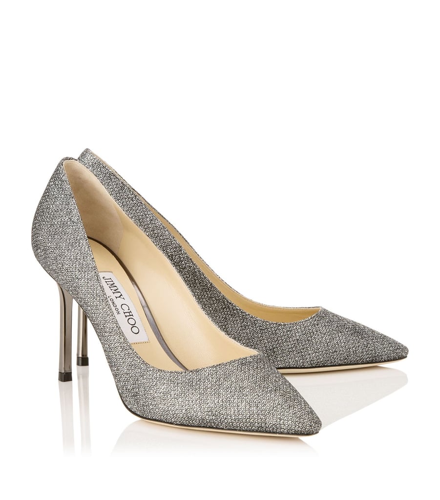 Jimmy Choo Romy 85 Lamé Glitter Pumps
