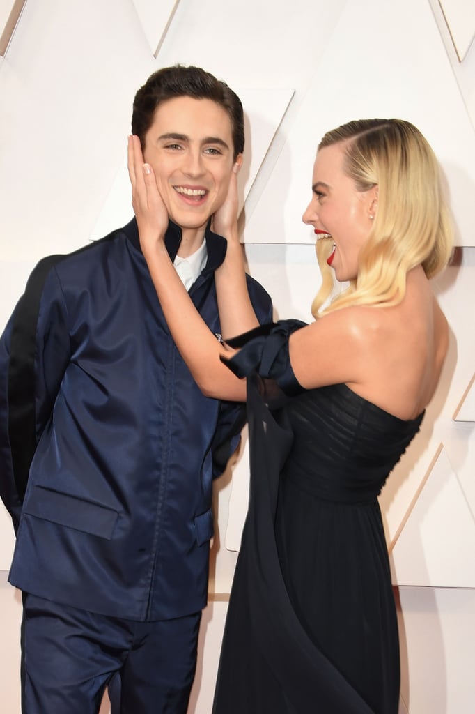 Timothée Chalamet Photobombs Margot Robbie at the Oscars