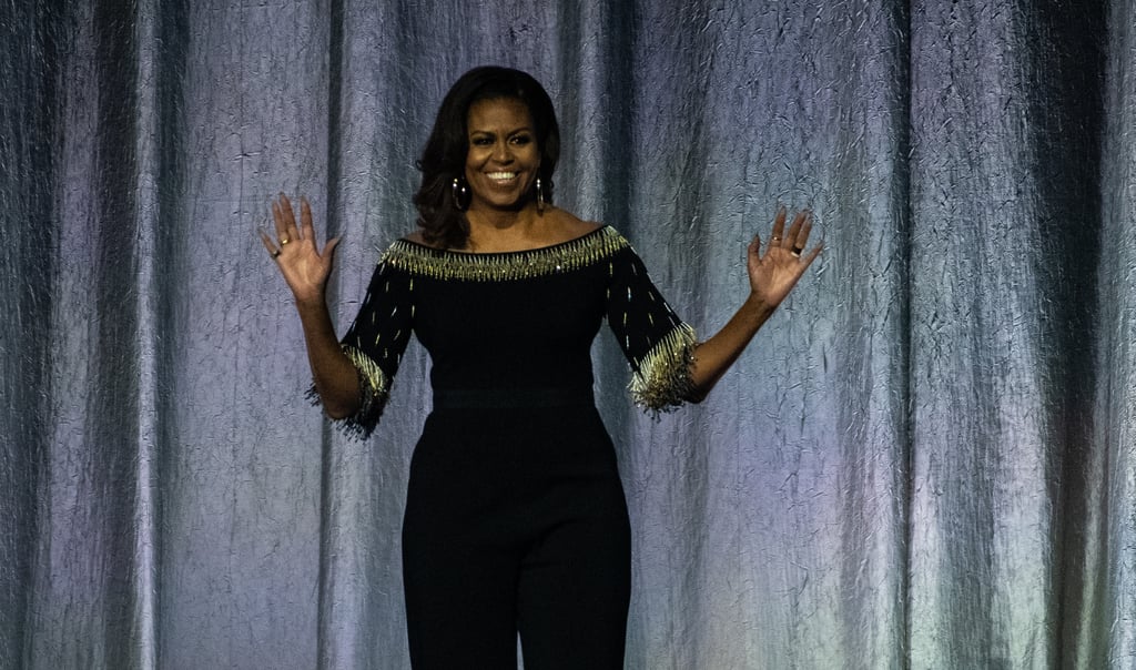 Michelle Obama Beaded Stella McCartney Jumpsuit on Book Tour