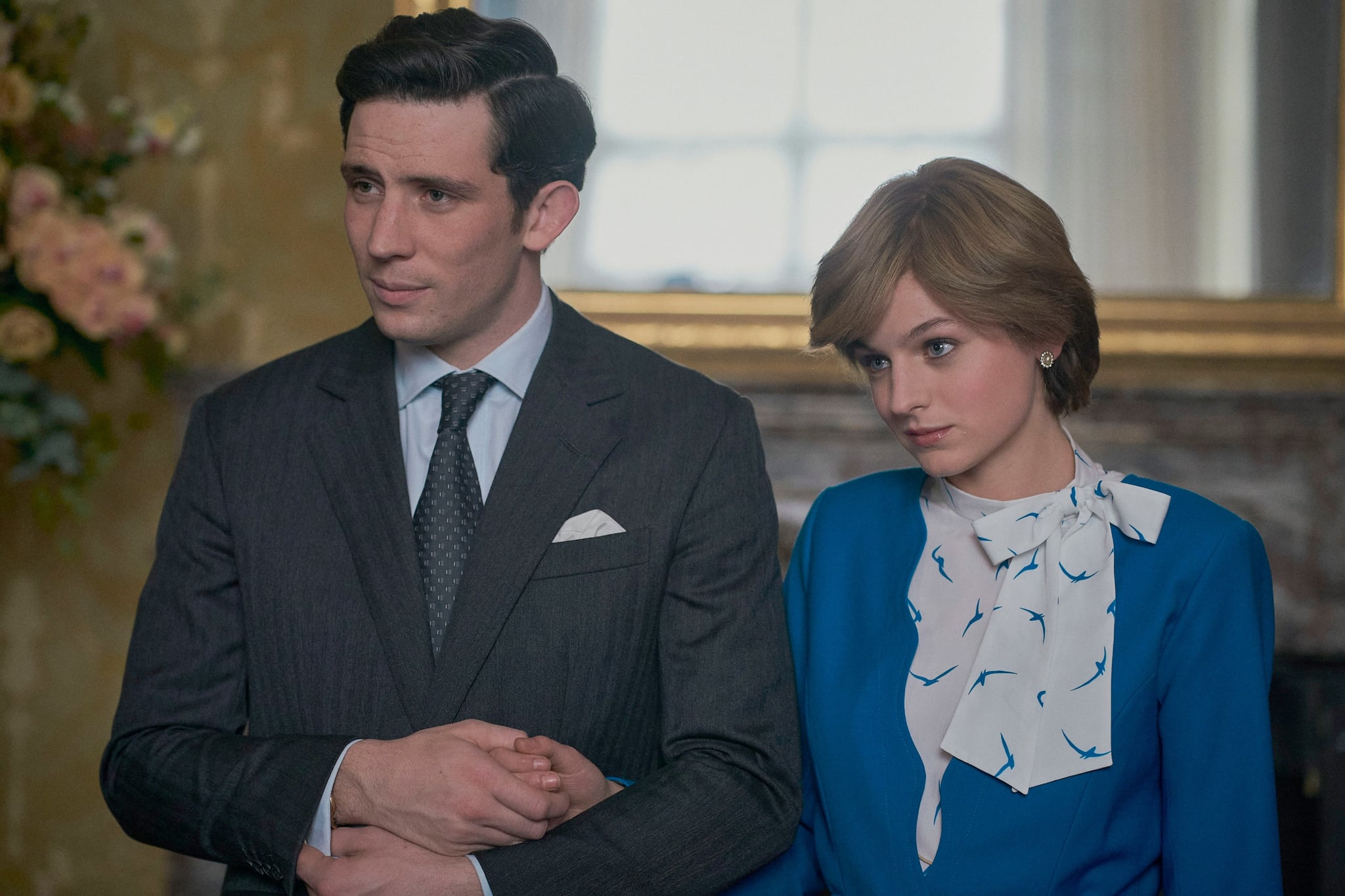 THE CROWN, from left: Josh O'Connor as Prince Charles, Emma Corrin as Diana Princess of Wales, 'Gold Stick', (Season 4, ep. 401, aired Nov. 15, 2020). photo: Des Willie / Netflix / Courtesy: Everett Collection