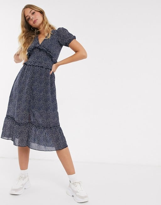 Influence Frill Detail Midi Dress