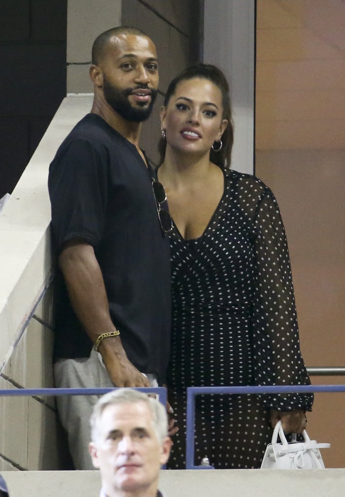 Ashley Graham and Justin Ervin at the 2018 US Open