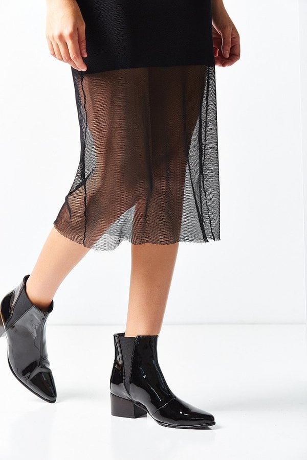 Faux Patent Leather Pola Chelsea Boot 