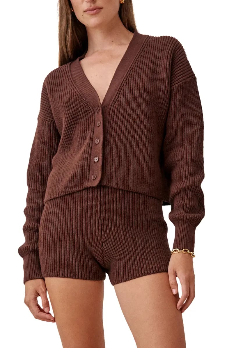 Chic Combo: Reformation Fiore Organic Cotton Cardigan & Shorts Set