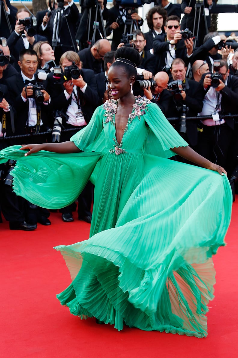 Lupita Nyong'o in the Gucci Dress at Cannes, 2015
