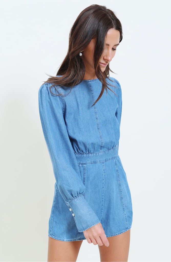 Something Navy Chambray Romper