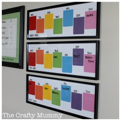 Colorful Weekly Calendars | 14 Ways to Keep Your Home Organized