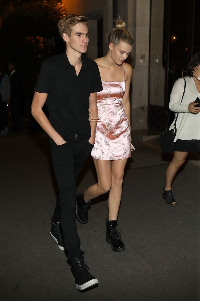 Cayley Joined Presley Gerber at Paris Fashion Week in a Baby-Pink Minidress