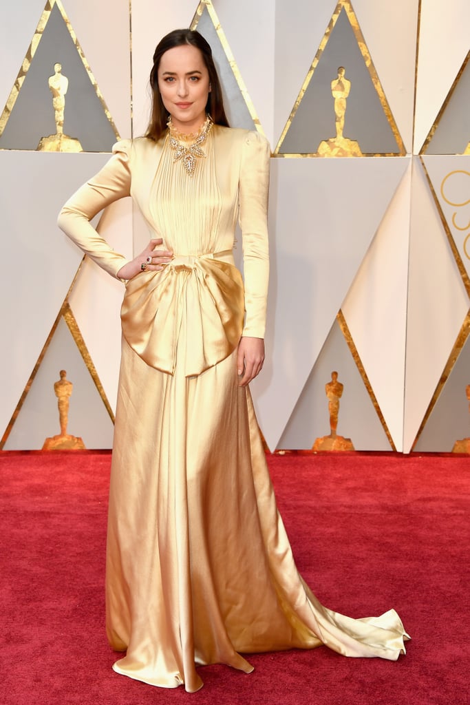 Dakota Johnson Wearing Gucci at the 2017 Oscars