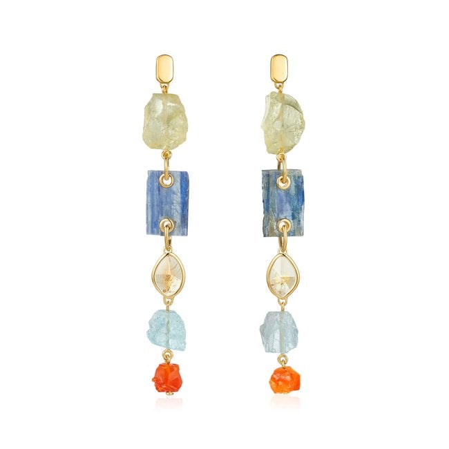 Monica Vinader x Caroline Issa Gemstone Cocktail Earrings