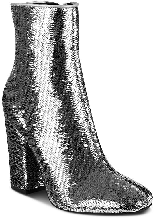 Kendall + Kylie Women's Haedyn Sequined High Block Heel Booties