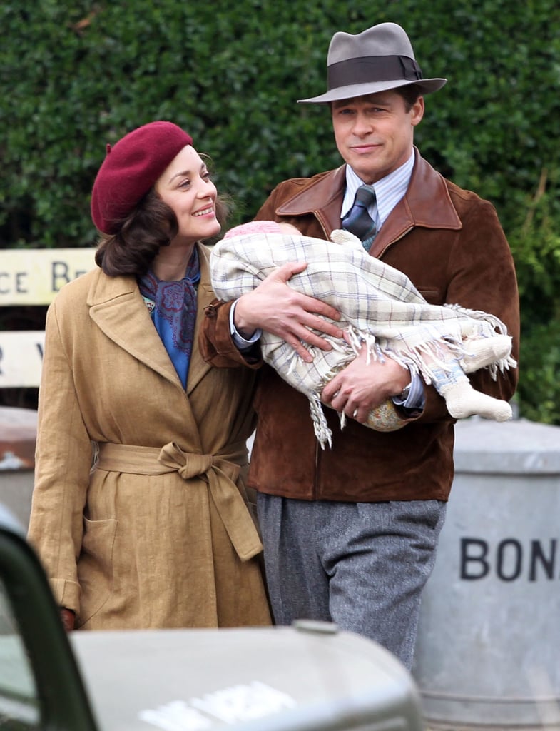 Brad Pitt With Baby on the Set of Five Seconds of Silence