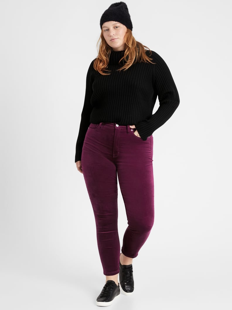 Banana Republic High-Rise Skinny Velvet Pant